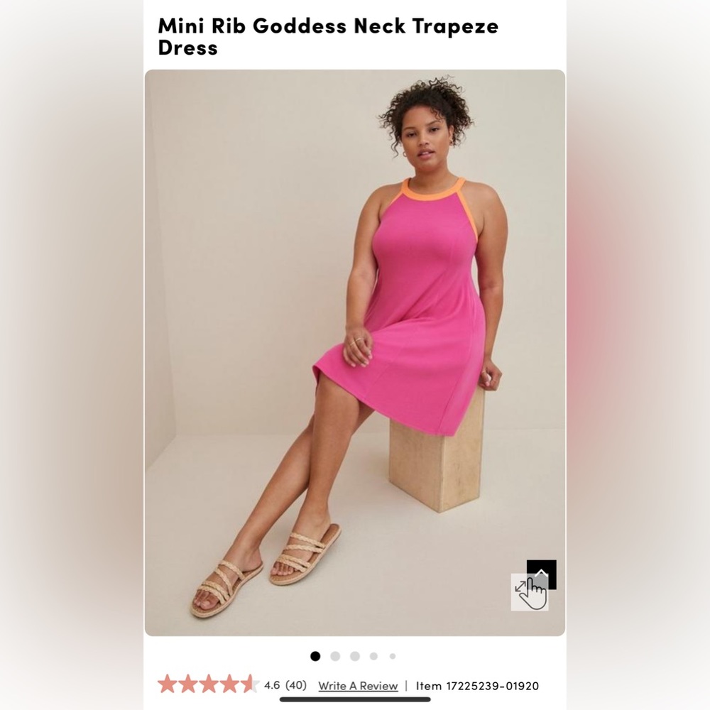 NWT torrid mini rib goddess neck trapeze dress